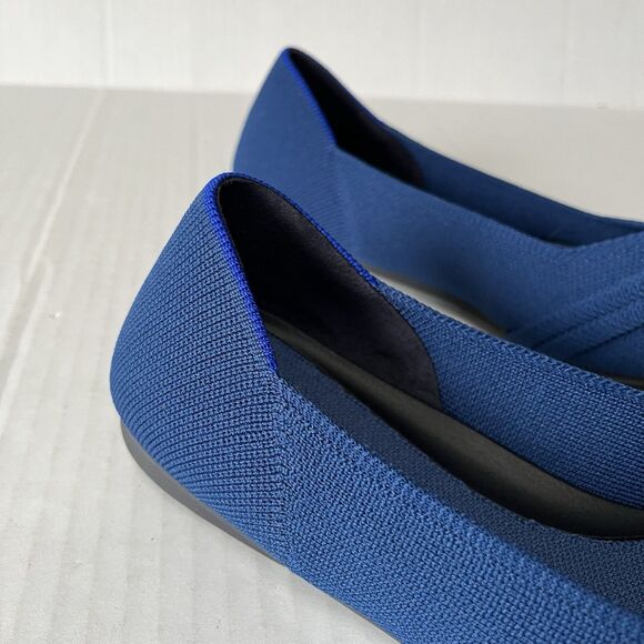 Rothy's The Knot Point II Ocean Blue Pointed Toe Knit Flats Knotted Bow Size 9.5 - Picture 16 of 16